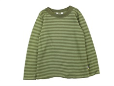Joha blouse green stripes merino wool